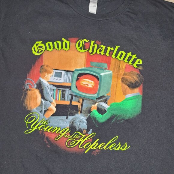 Good Charlotte Young & Hopeless Album Cover T-Shirt 2XL Gildan Softstyle Cotton - Picture 2 of 4